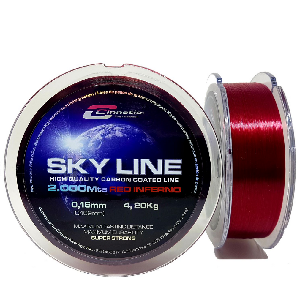 FIO CINNETIC SKY LINE 2000 MTS RED 0.24MM